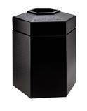DCI / Commercial Zone Products 45 Gallon Black Hex Waste Container