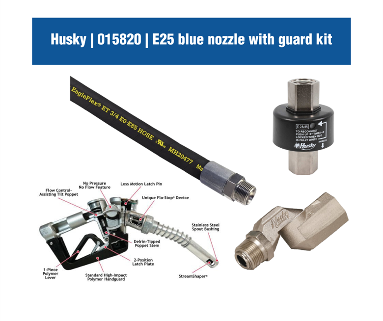 Husky | 015820 | E25 blue nozzle with guard kit