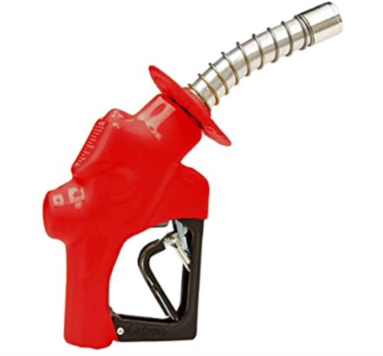 Husky | 177610-02 | VIIIS Heavy Duty Diesel Nozzle with Three Notch Hold Open Clip, Waffle Splash Guard and Spout Bushing | 1