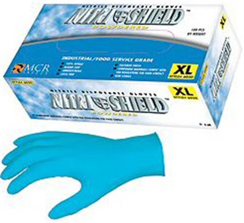 XL 4 Mil Heavy Duty Nitrile Gloves - Blue (Case of 1000)