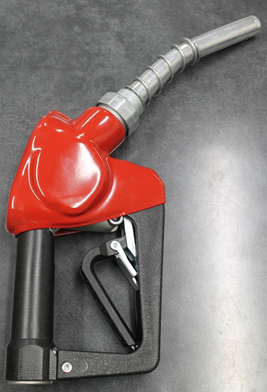 Husky | E1163504 | XS EZ Lever PHG Automatic Unleaded Nozzle with Two Notch Hold Open Clip and Mate Guard (Red) | Without Splash Guard