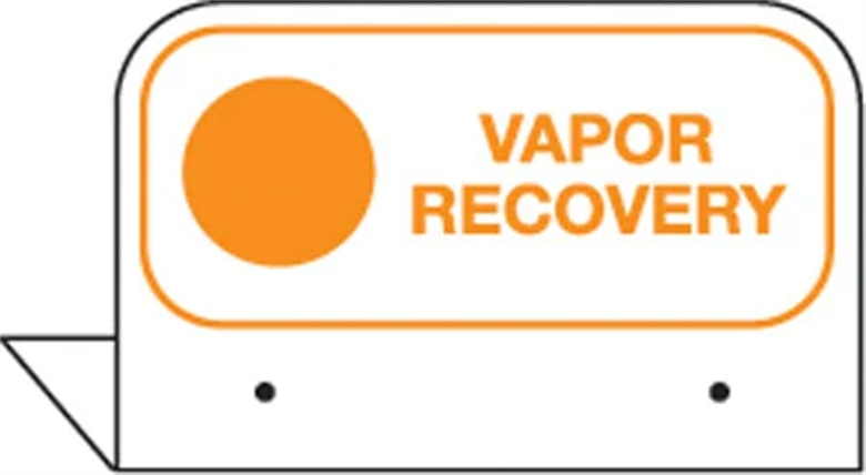 USC | FPI-22 | Fill Pipe ID Tag - Vapor Recovery (Orange on White)